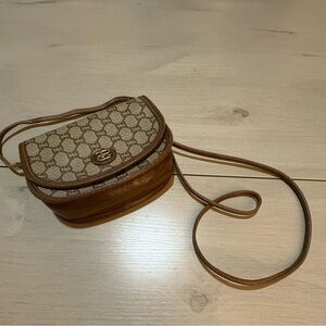 Gucci‎ Brown and Tan Crossbody Bag